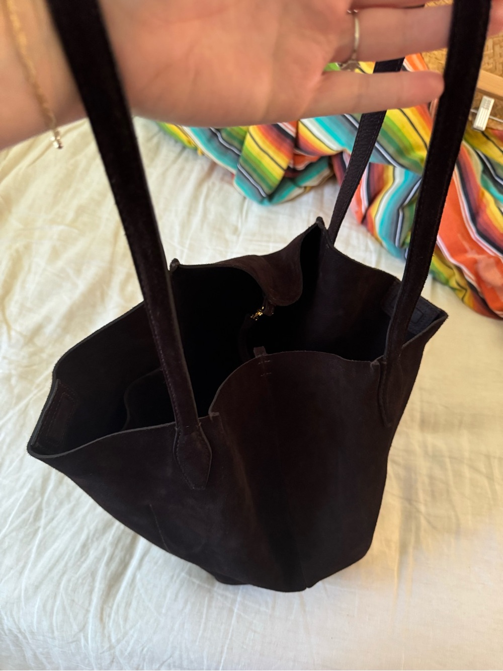 Madewell - The Shopper Tote - Suede - Dark Carob - Picture 7 of 8